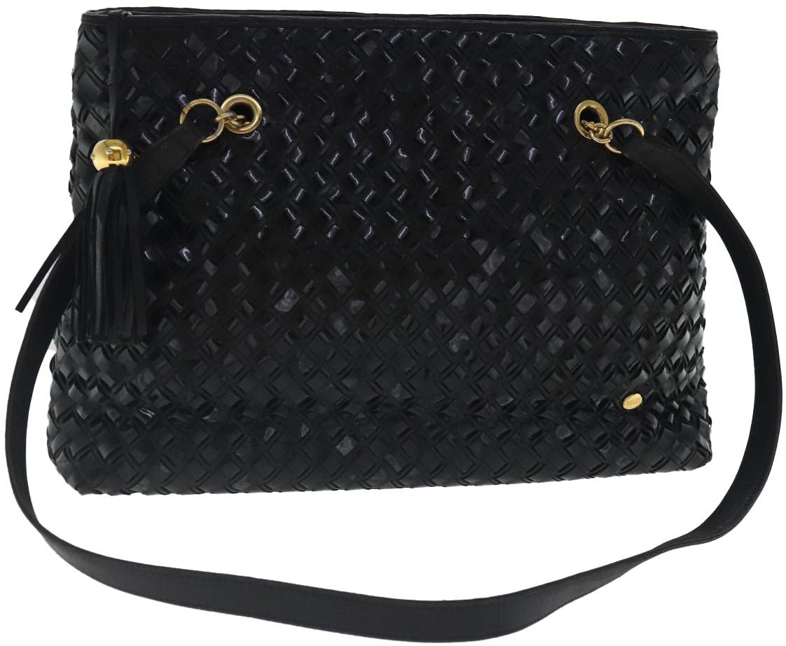 Bally Vintage Shoulder Bag Patent leather Zwart