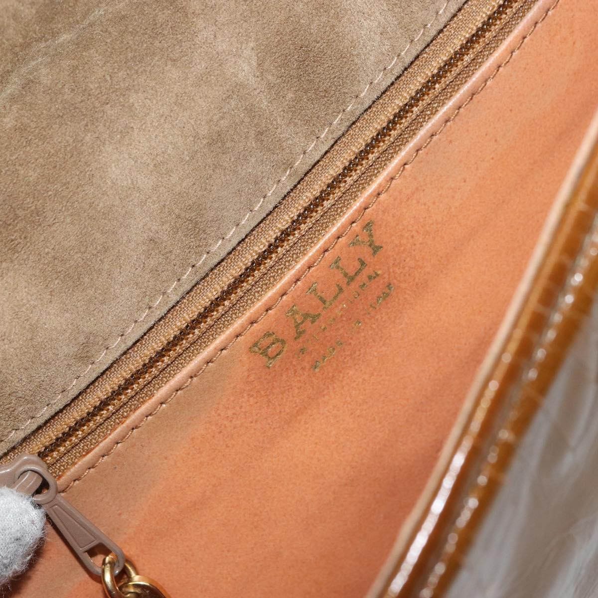 Bally Vintage Chain Quilted Patent leather Bruin