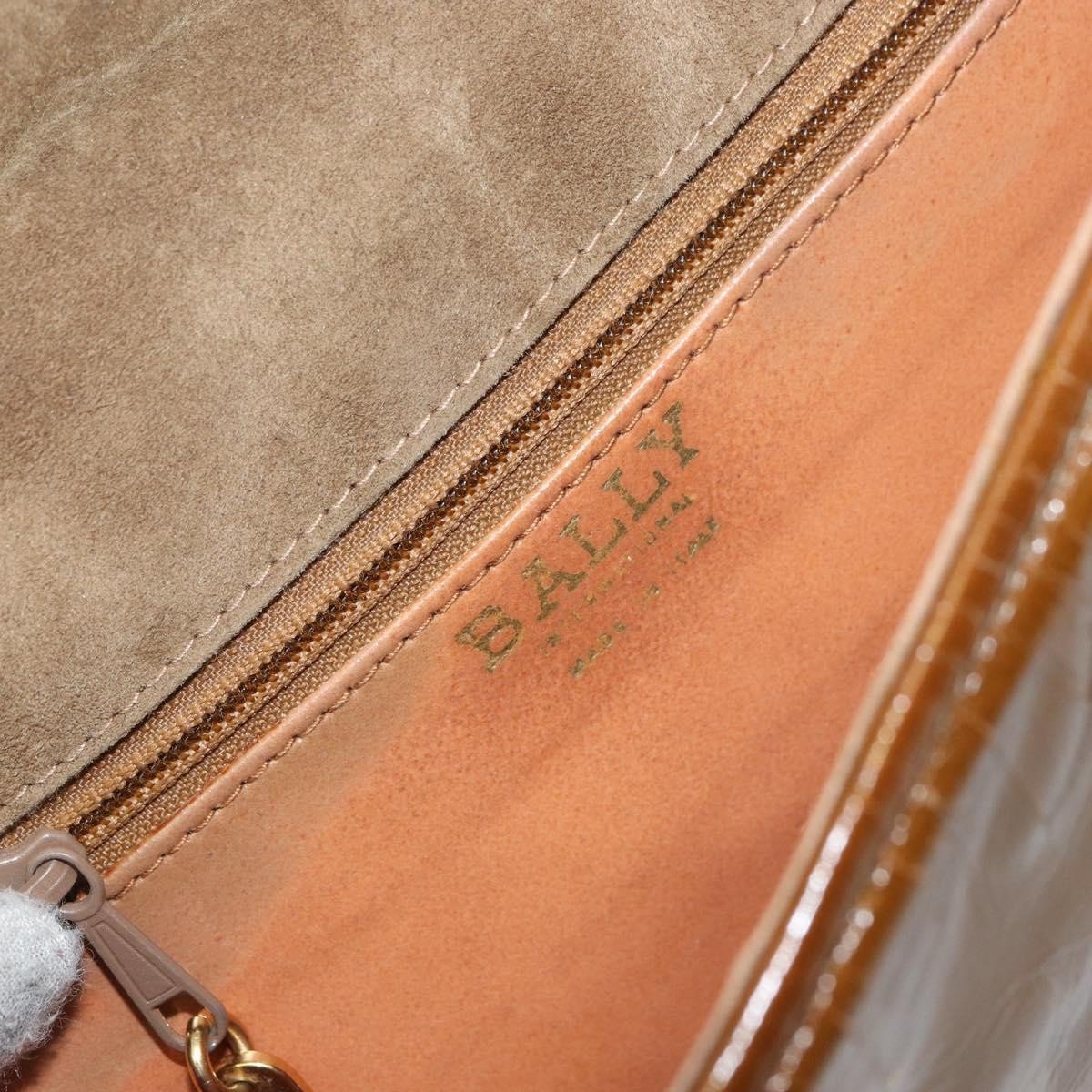 Bally Bally Vintage Chain Shoulder Bag Quilted Patent leather Bruin