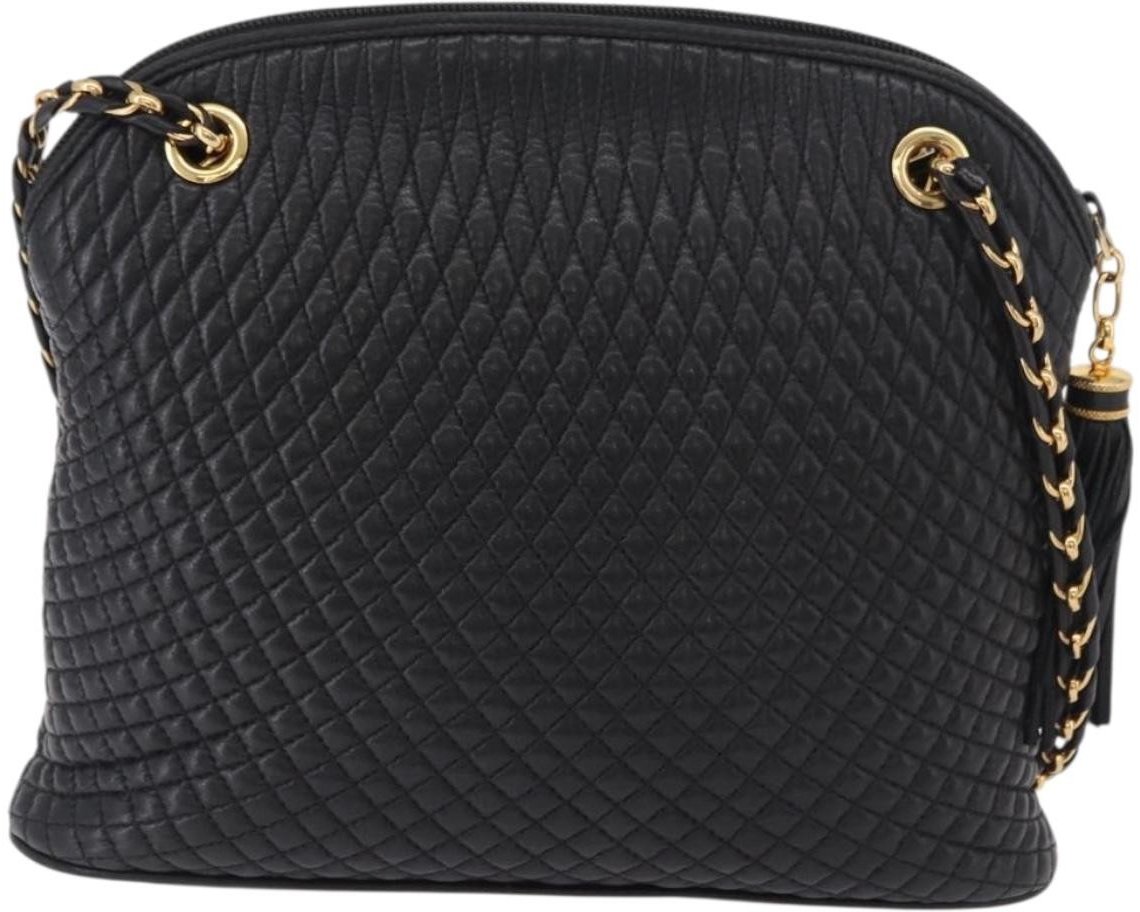 Bally Vintage Chain Quilted Leather Zwart