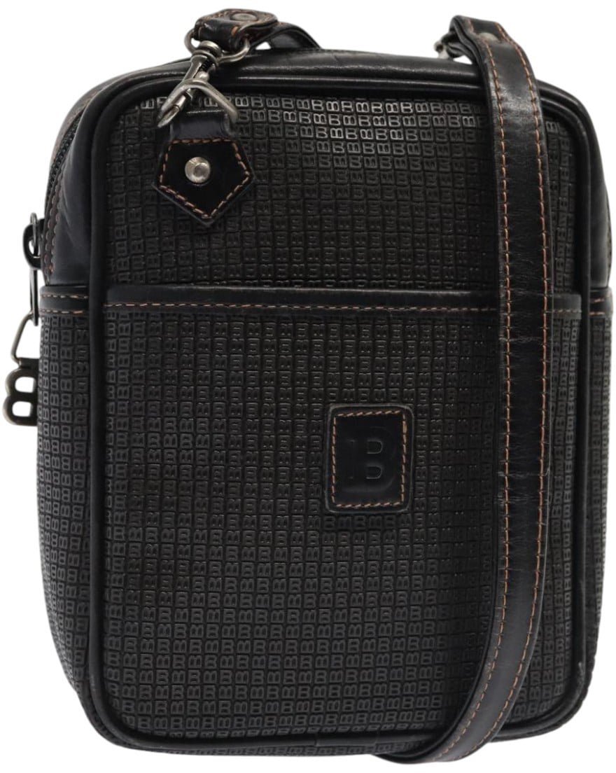 Bally Bally Vintage Shoulder Bag PVC and Leather Zwart