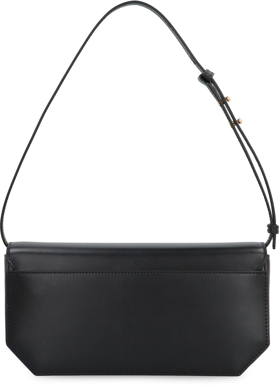 Bally Emblem Folio leather shoulder bag Zwart
