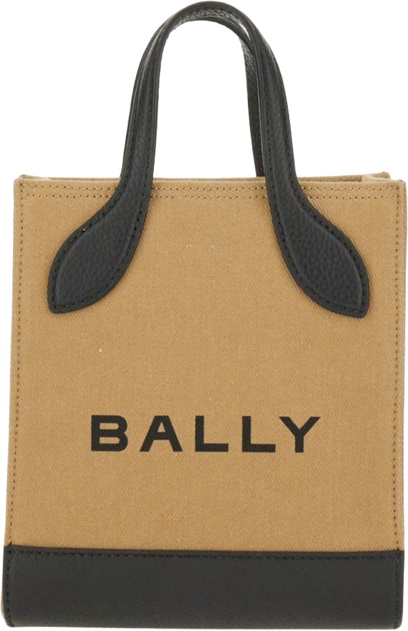 Bally Structured Bag With Prominent Logo Neutraal