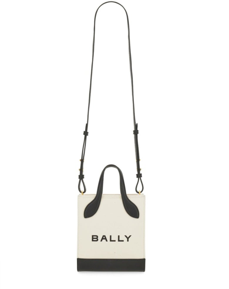 Bally Structured Bag With Detachable Strap And Bold Logo Neutraal