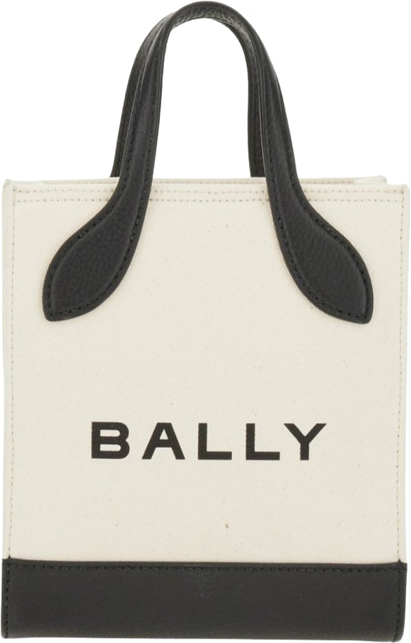 Bally Structured Bag With Detachable Strap And Bold Logo Neutraal