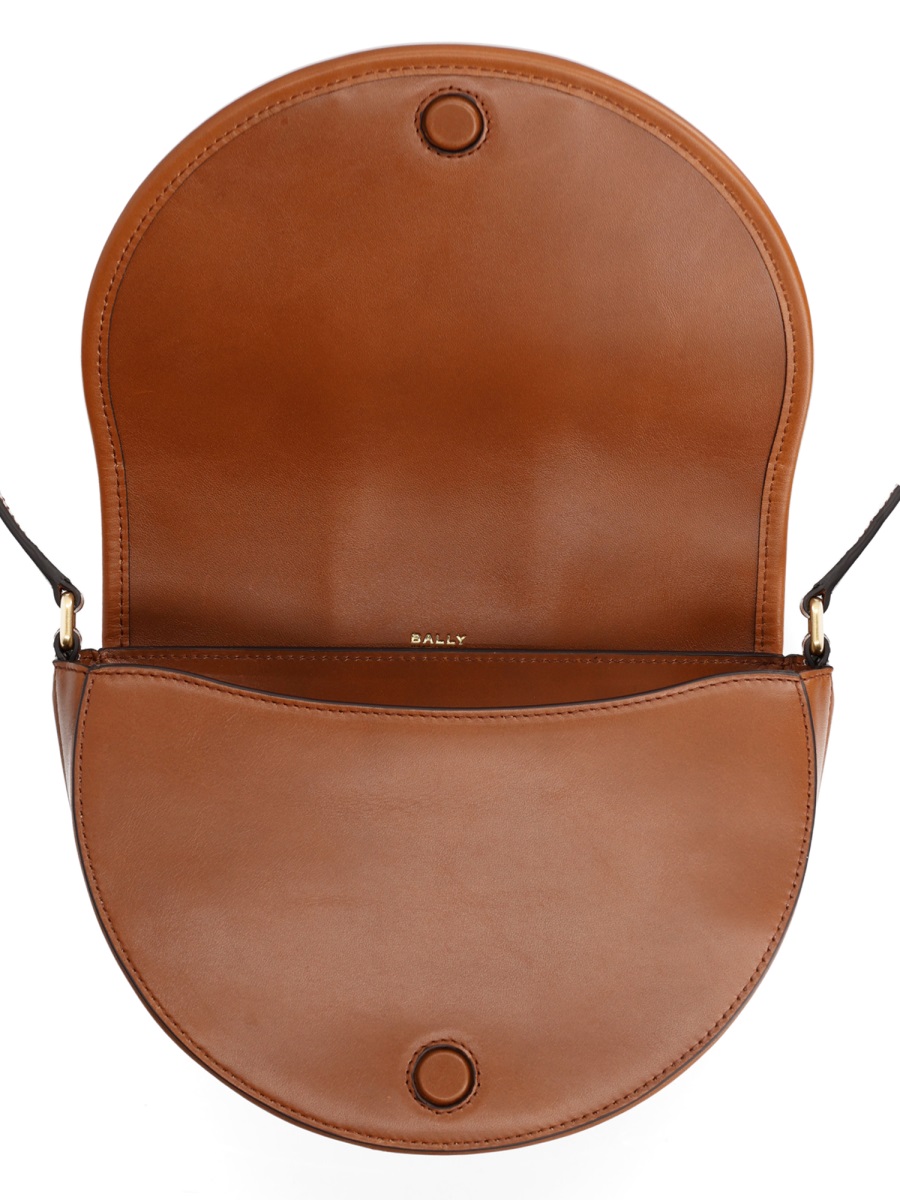 Bally Sign Round Semi-Circular Stripe Bag Rood