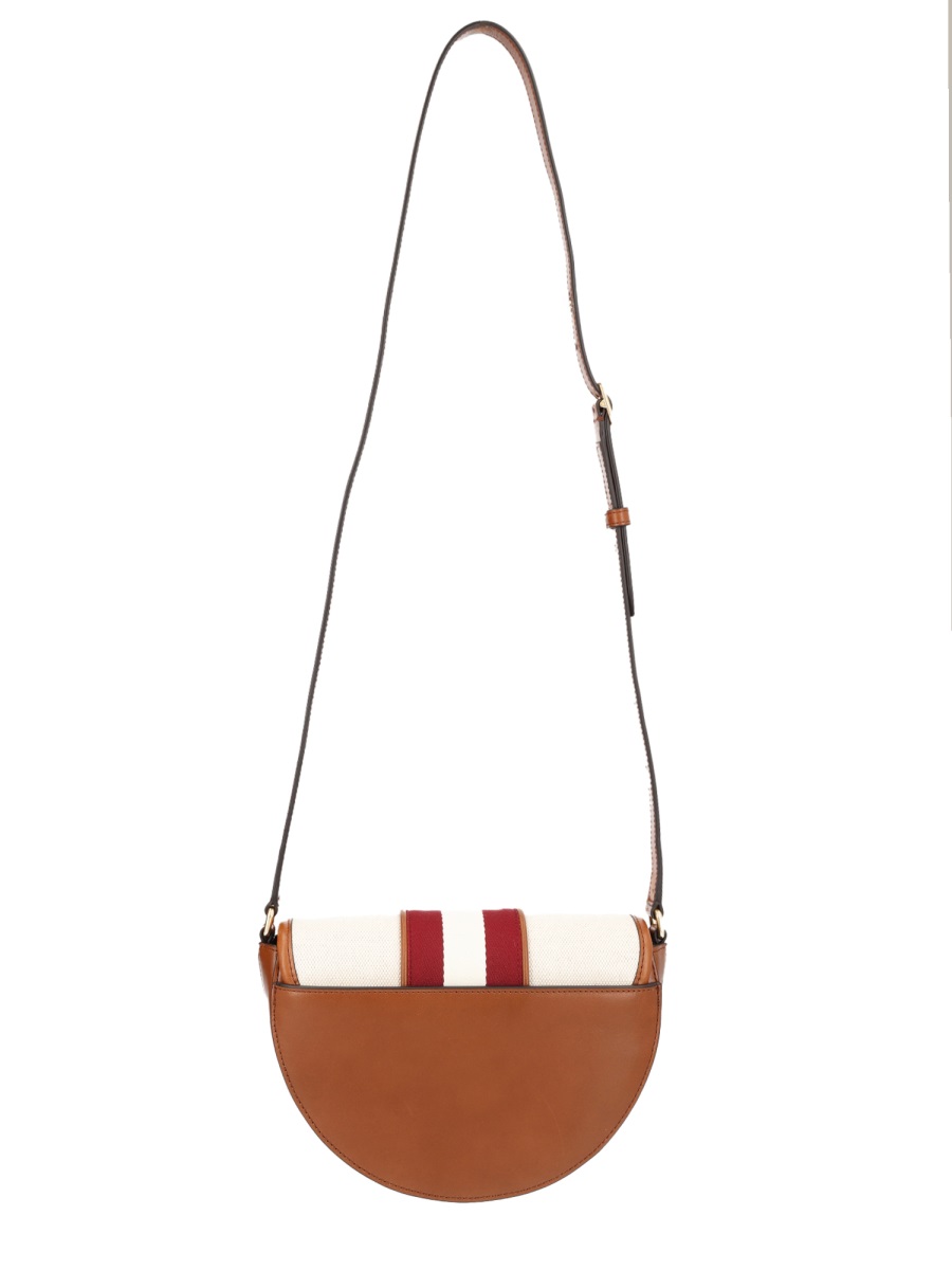 Bally Sign Round Semi-Circular Stripe Bag Rood