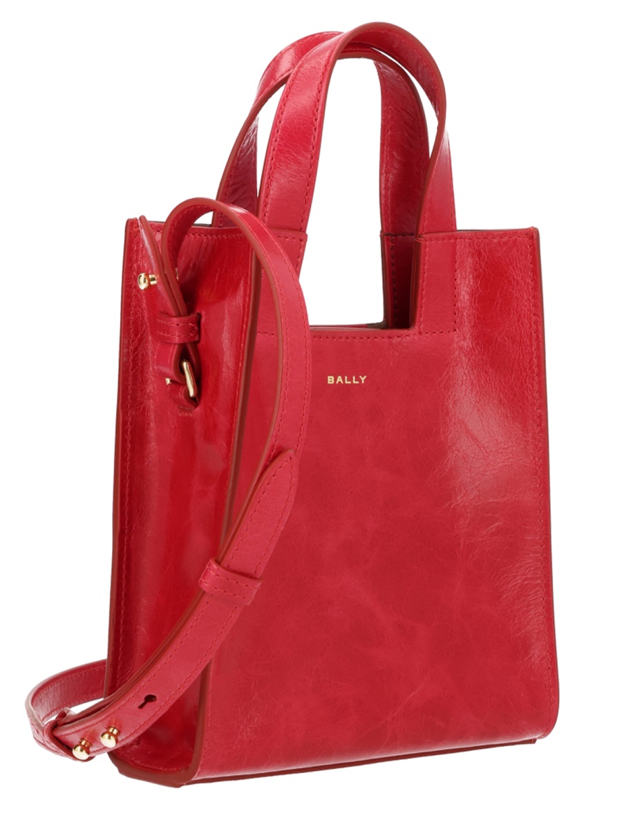 Bally Easy Smooth Leather Small Tote Bag Rood