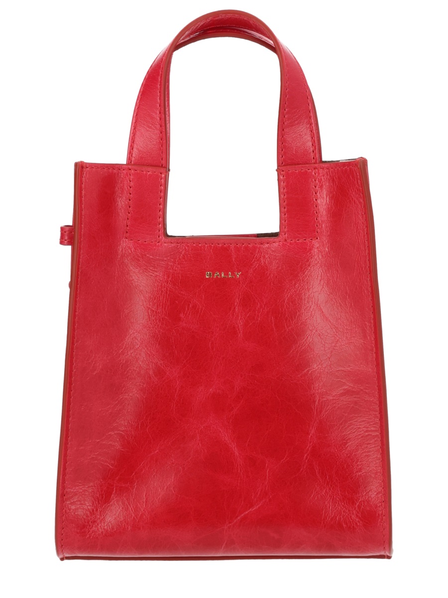 Bally Easy Smooth Leather Small Tote Bag Rood