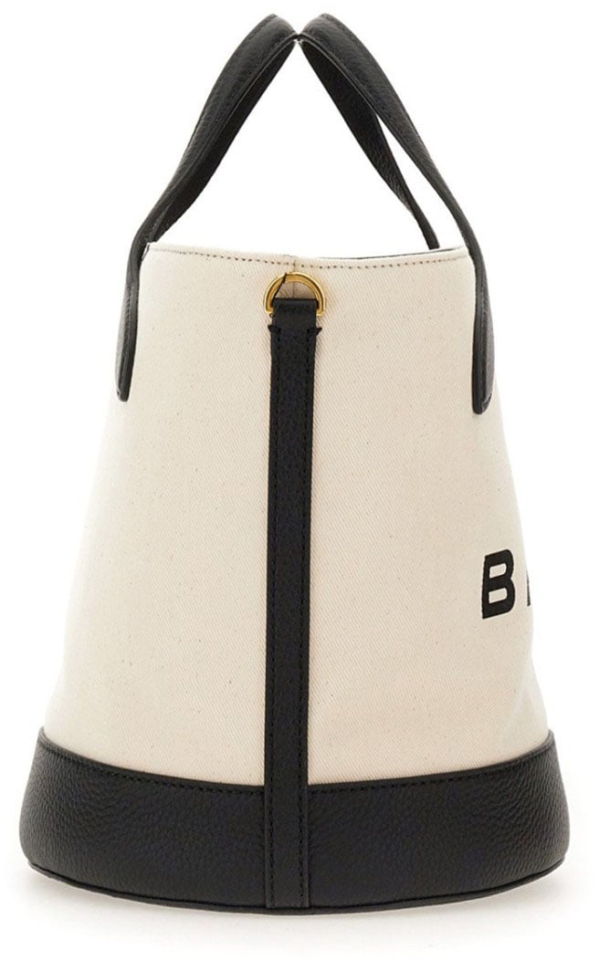 Bally Structured Bucket Bag With Dual Handles And Adjustable Strap Neutraal