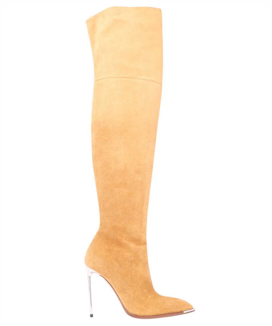 Bally Stretch suede over the knee boots Neutraal