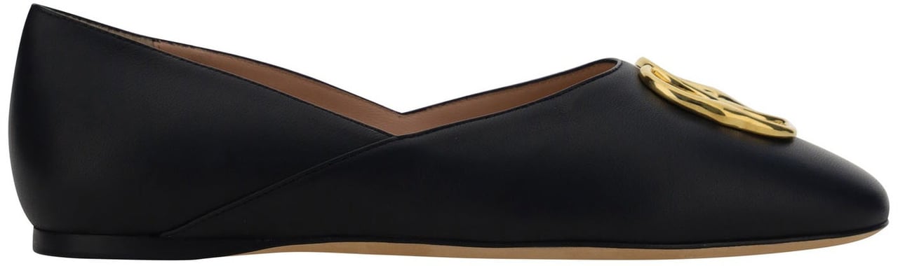 Bally Bally Leather Ballerina Flats Zwart