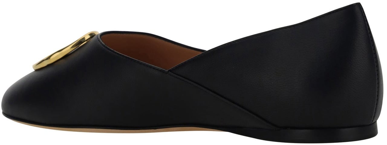 Bally Bally Leather Ballerina Flats Zwart