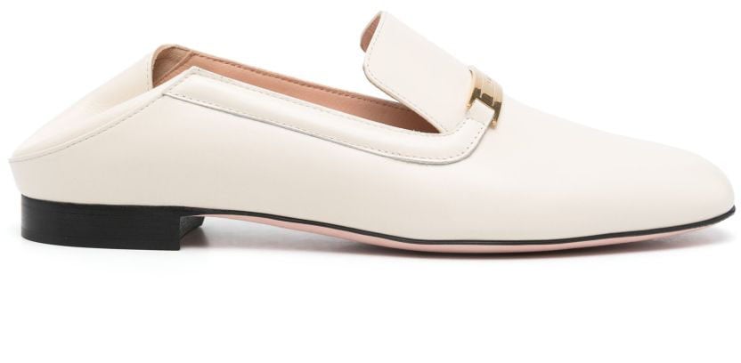 Bally Flat Shoes Bone Wit