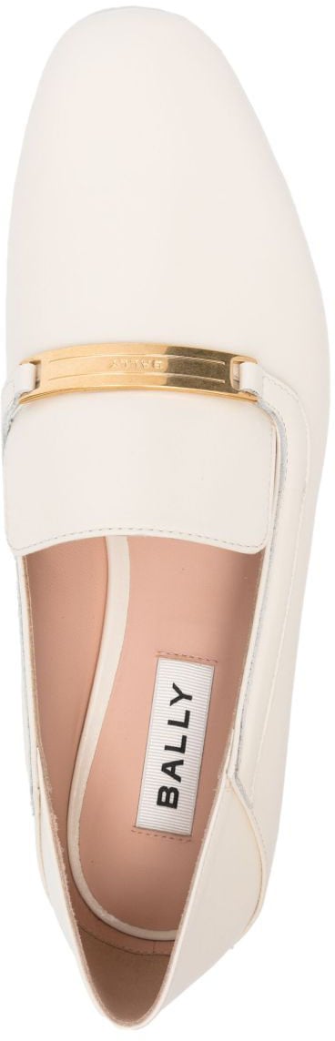 Bally Flat Shoes Bone Wit