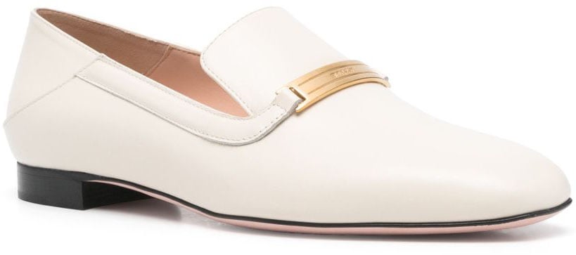 Bally Flat Shoes Bone Wit