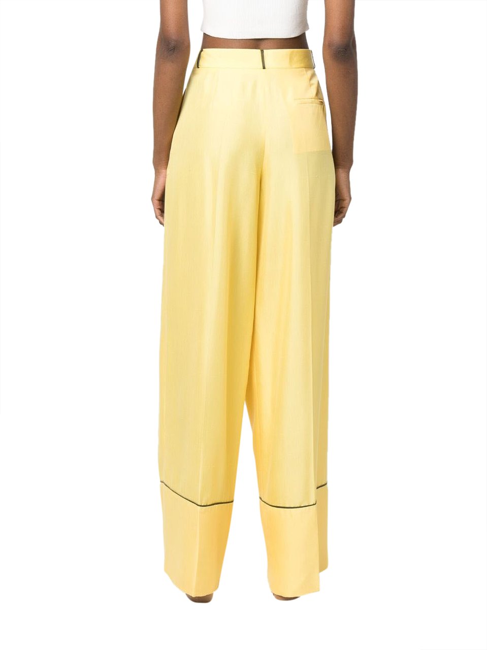 Bally Trousers Yellow Geel