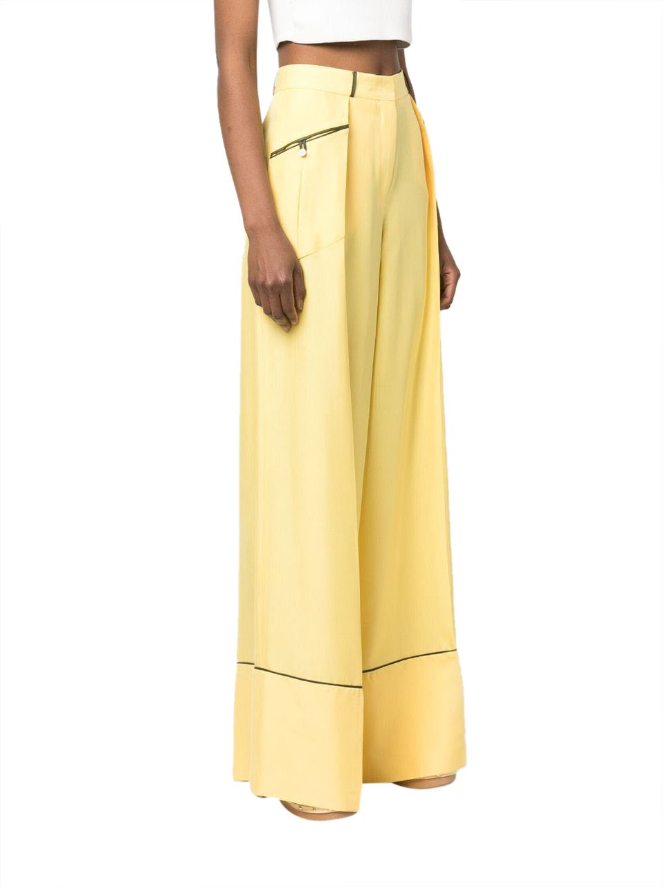 Bally Trousers Yellow Geel