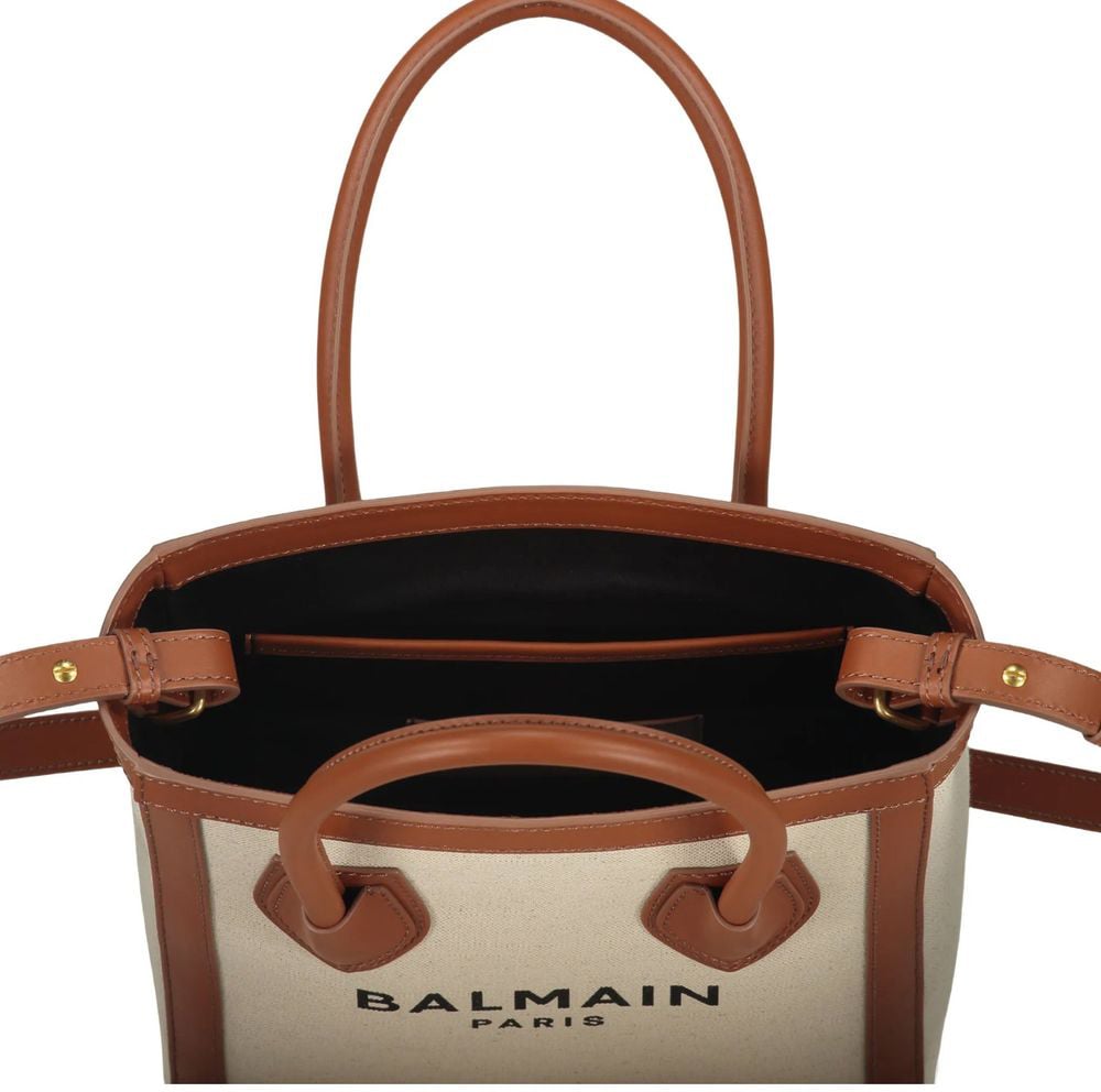 Balmain Balmain Brown Cotton Tote Bag Bruin