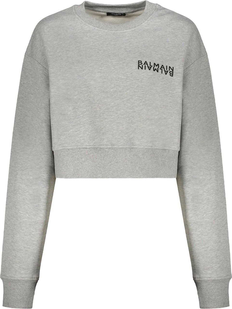 Balmain cropped logo sweatshirt Grijs