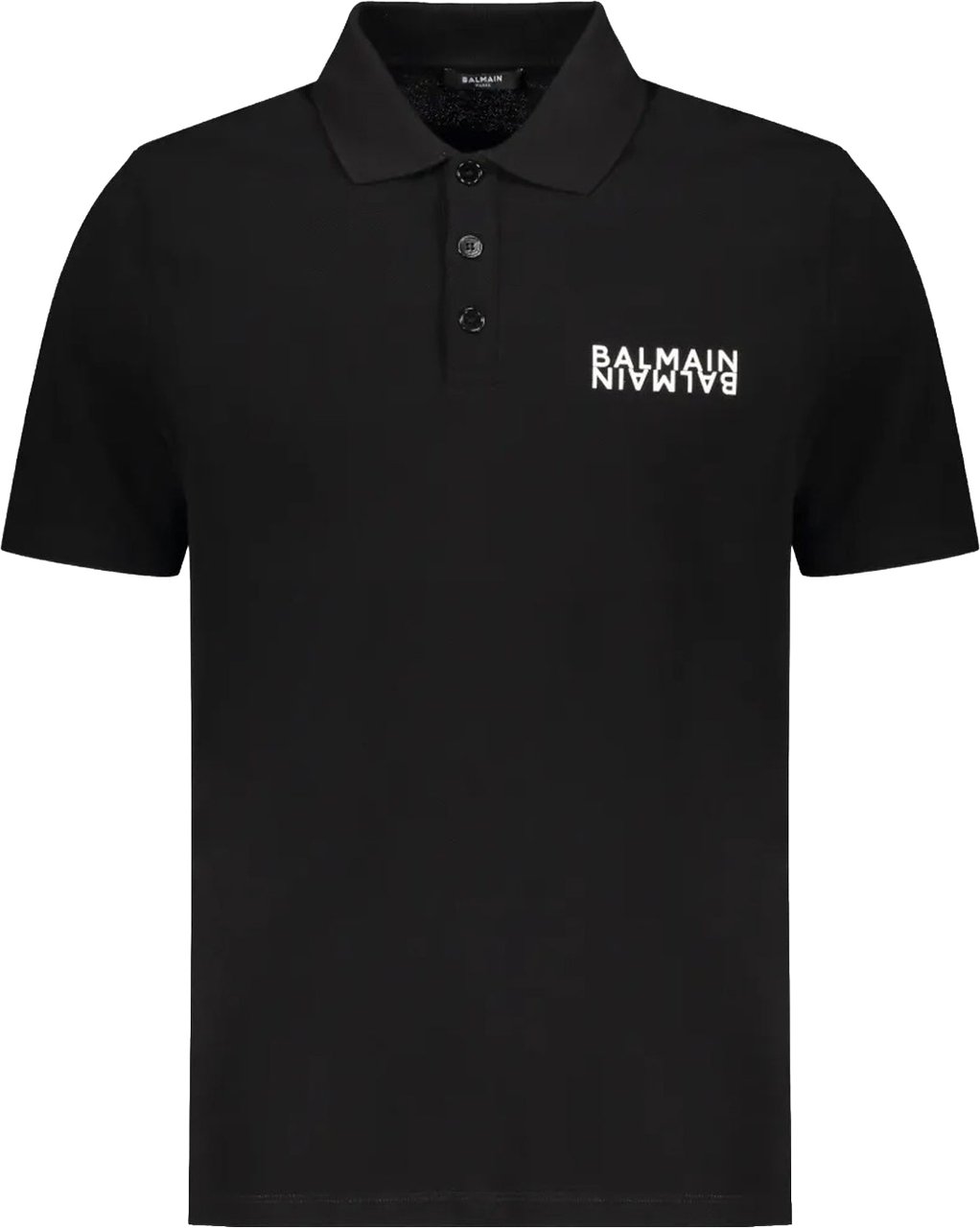 Balmain cotton polo shirt Zwart