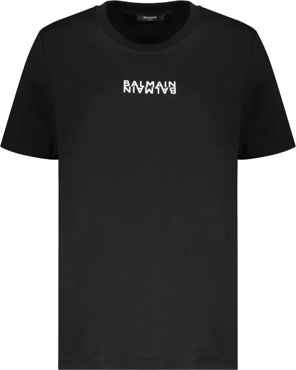 Balmain logo-print T-shirt Zwart