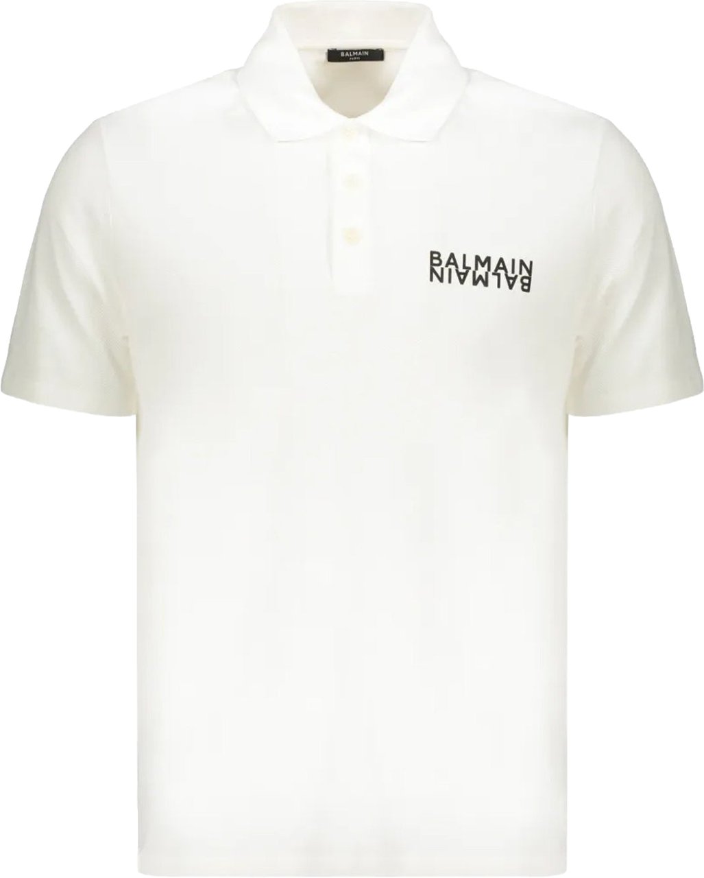 Balmain cotton polo shirt Wit