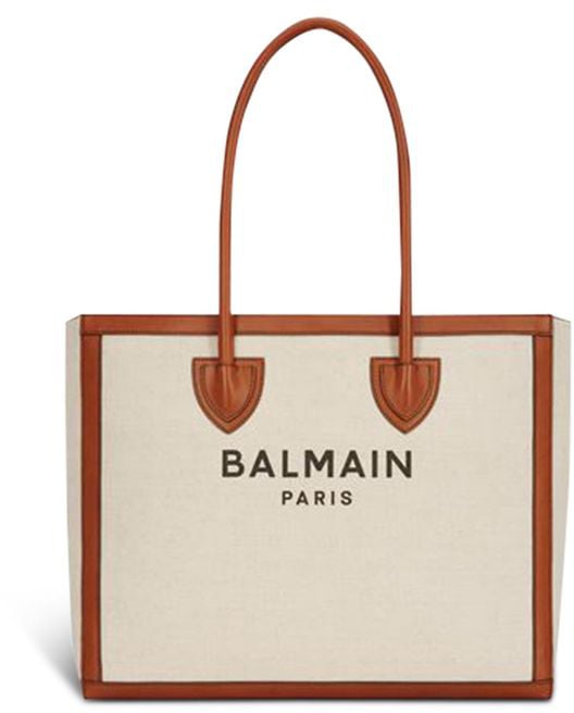 Balmain Balmain Beige Cotton Tote Bag Beige