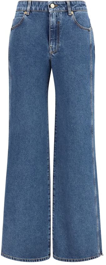 Balmain Blue Cotton Jeans Denim Blauw