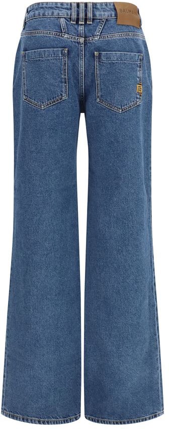 Balmain Blue Cotton Jeans Denim Blauw