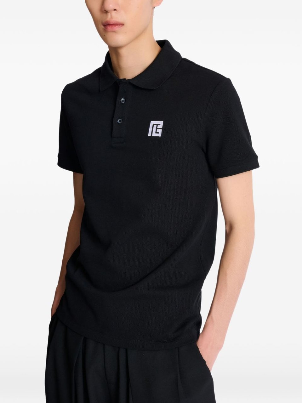 Balmain T-Shirts And Polos Black/White Zwart
