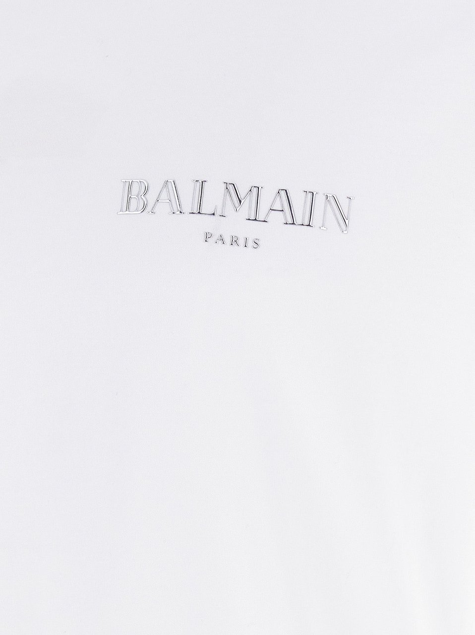 Balmain White Organic Cotton T-Shirt Wit