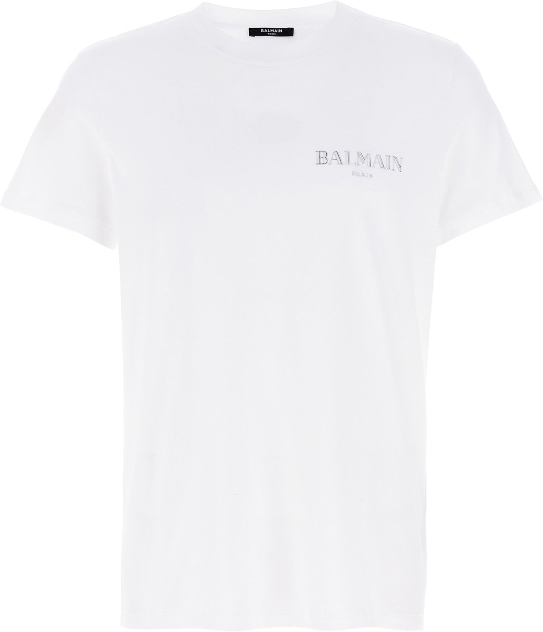 Balmain White Organic Cotton T-Shirt Wit