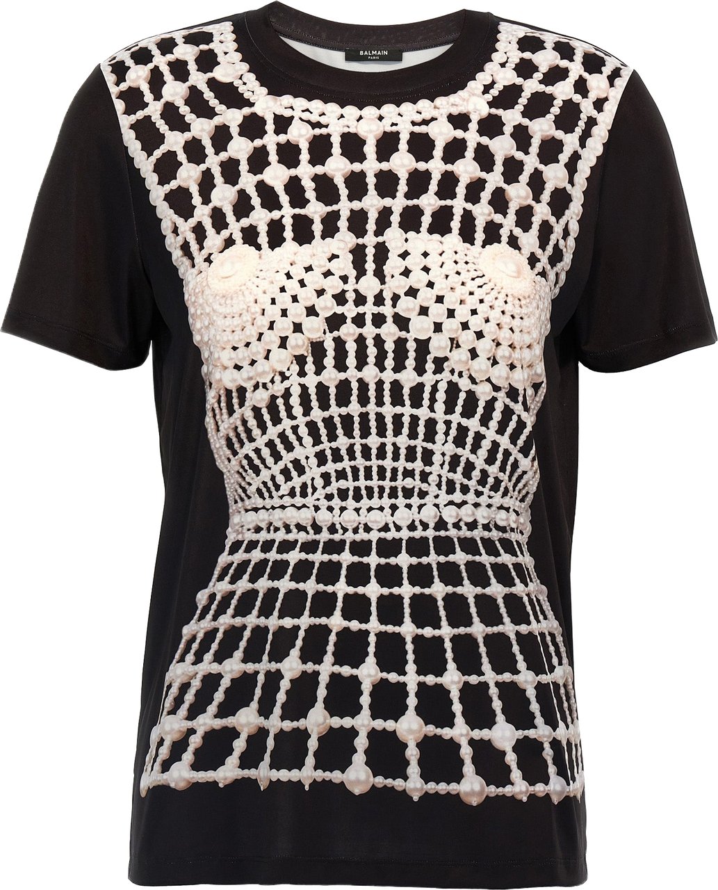 Balmain Black Organic Cotton T-Shirt Divers