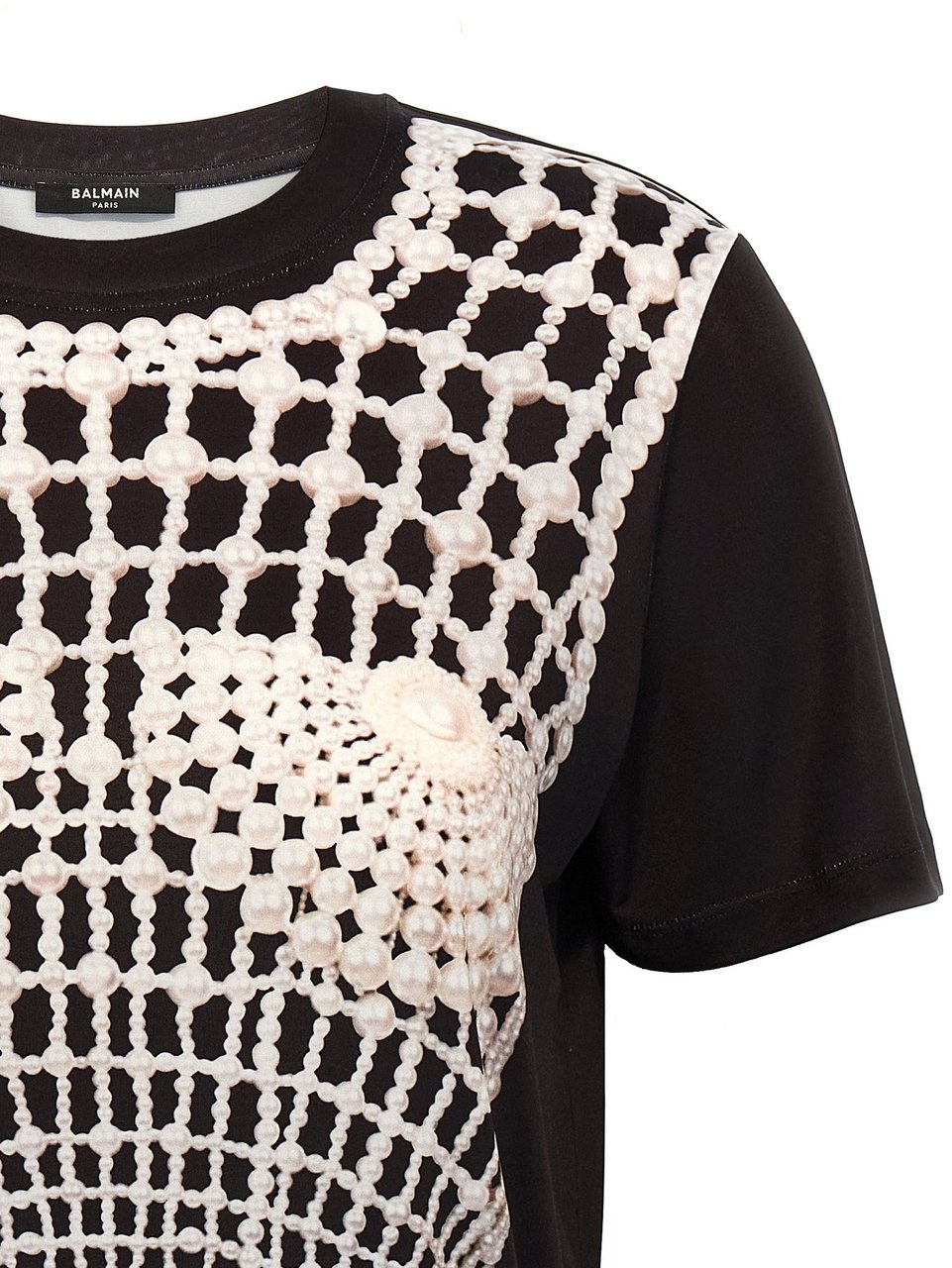 Balmain Black Organic Cotton T-Shirt Divers