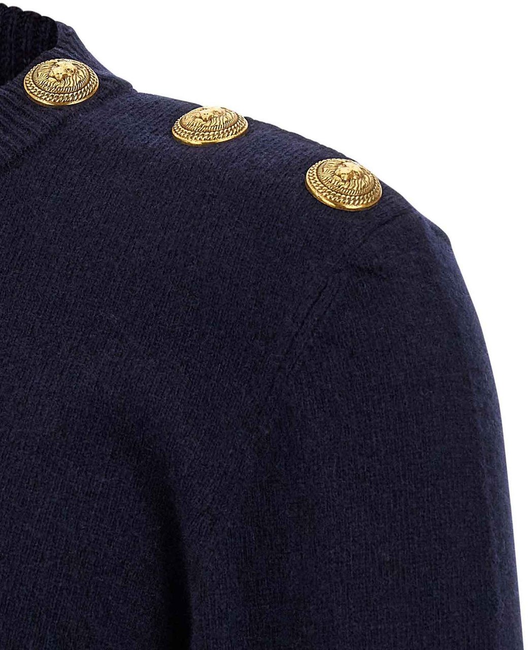 Balmain Blue Cashmere Cardigan Blauw