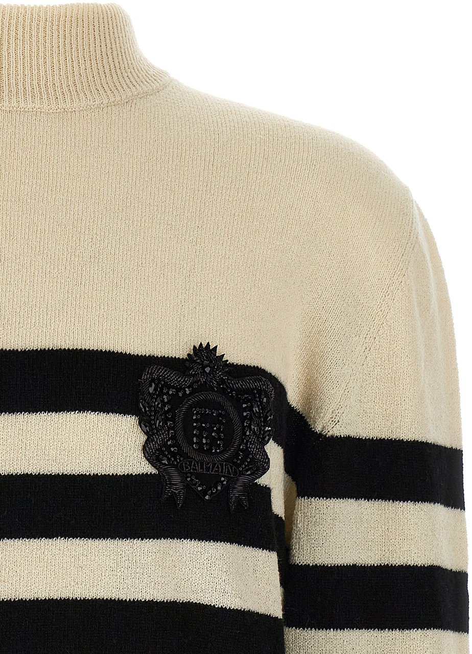 Balmain Bicolor Wool Cardigan Divers