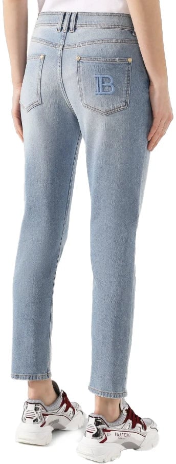 Balmain Balmain Jeans Light Blue Woman Dierenprint