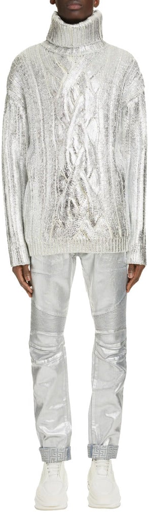 Balmain balmain - Sweaters - wh0kh005-k048-silver Dierenprint