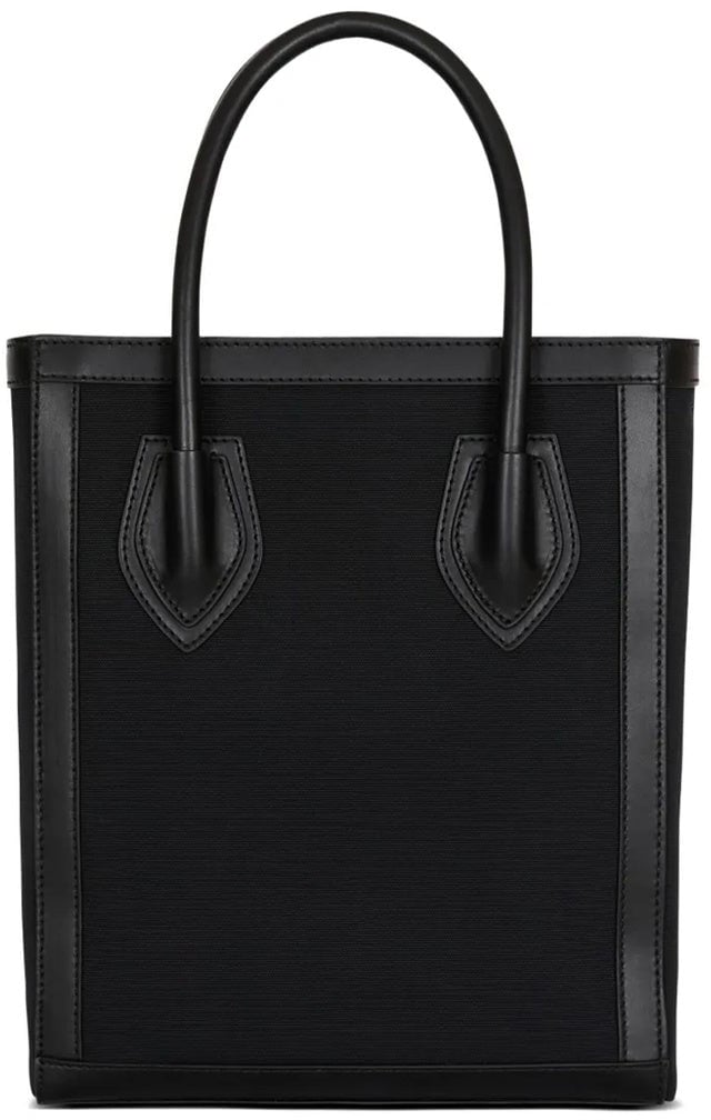 Balmain leather-trimmed Canvas Tote Bag Divers