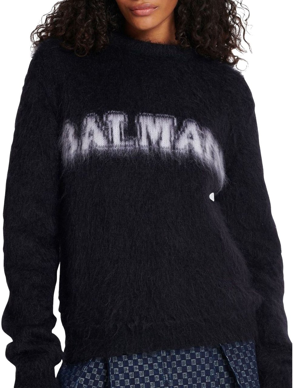 Balmain Logo Pullover Zwart