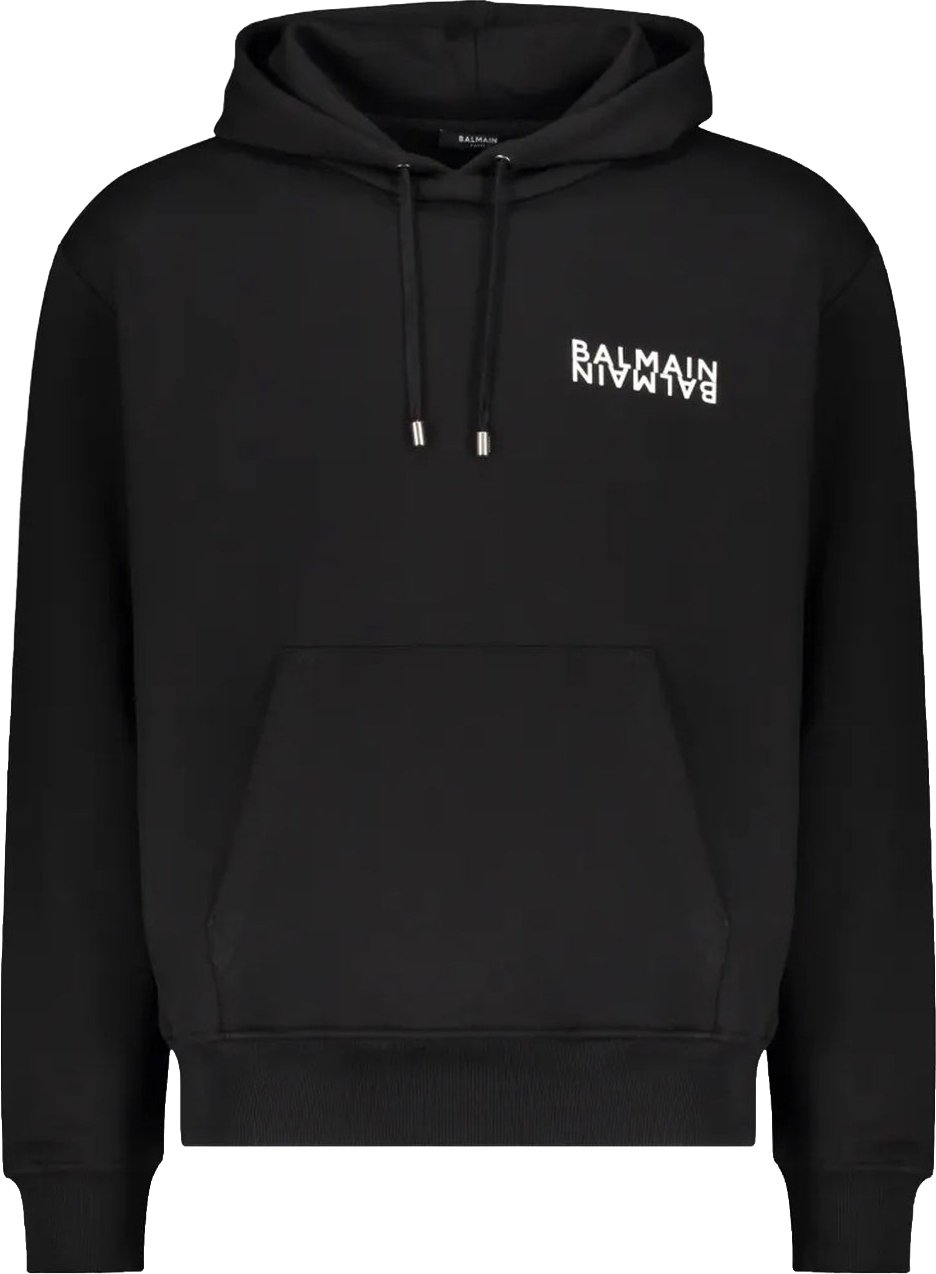 Balmain Logo Hoodie Zwart