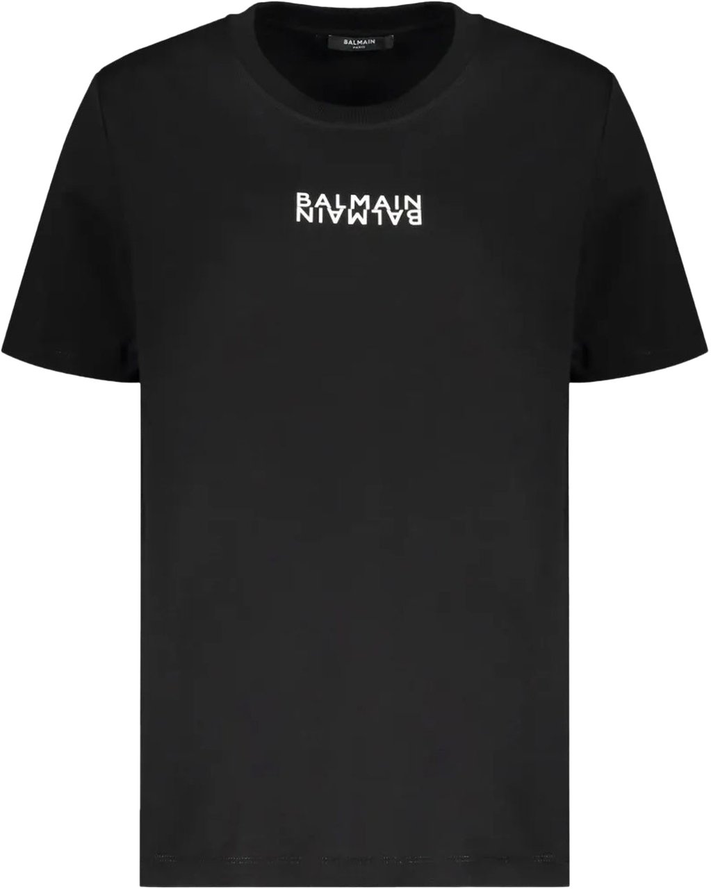 Balmain logo-print T-shirt Zwart