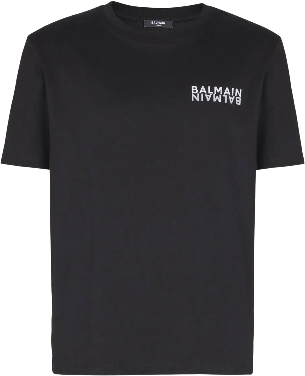Balmain logo-print T-shirt Zwart
