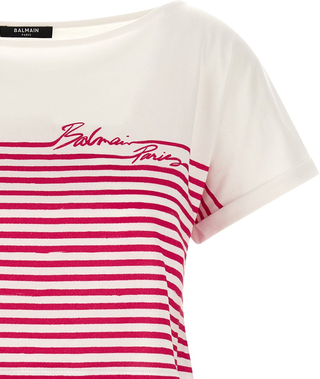 Balmain Fuchsia Cotton T-Shirt Blauw