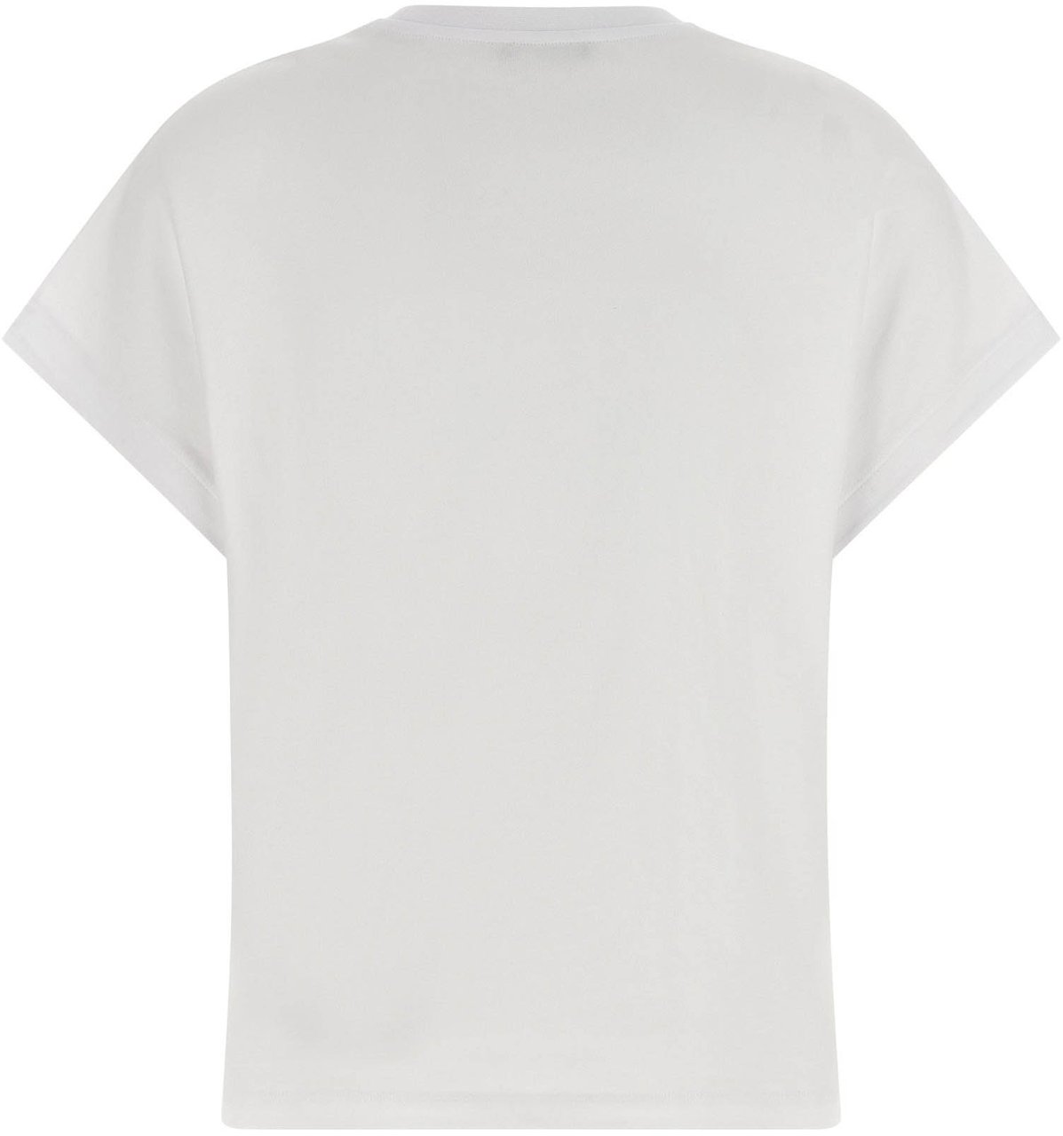 Balmain White Cotton T-Shirt Wit
