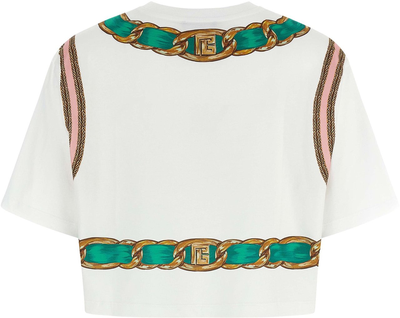 Balmain Multicolor Cotton T-Shirt Groen