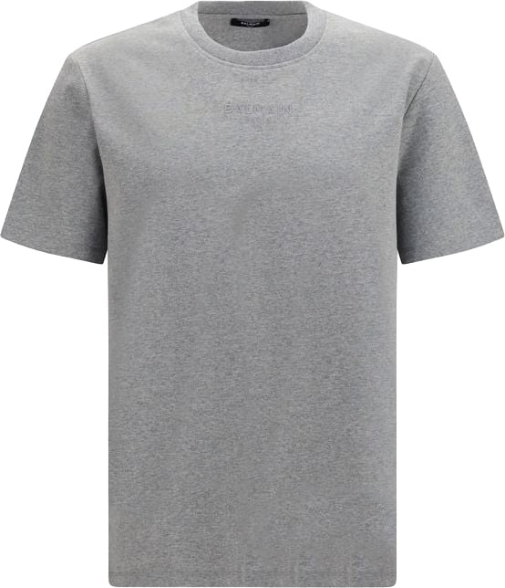 Balmain Gray Cotton T-Shirt Grijs