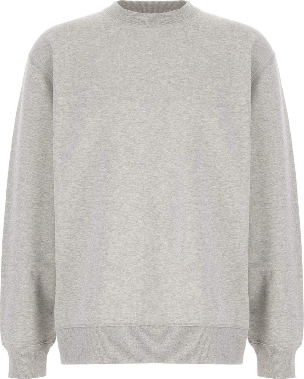 Balmain Melange grey cotton t-shirt Grijs