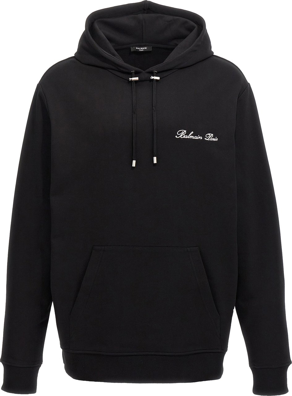 Balmain Black Cotton Sweatshirt Blauw